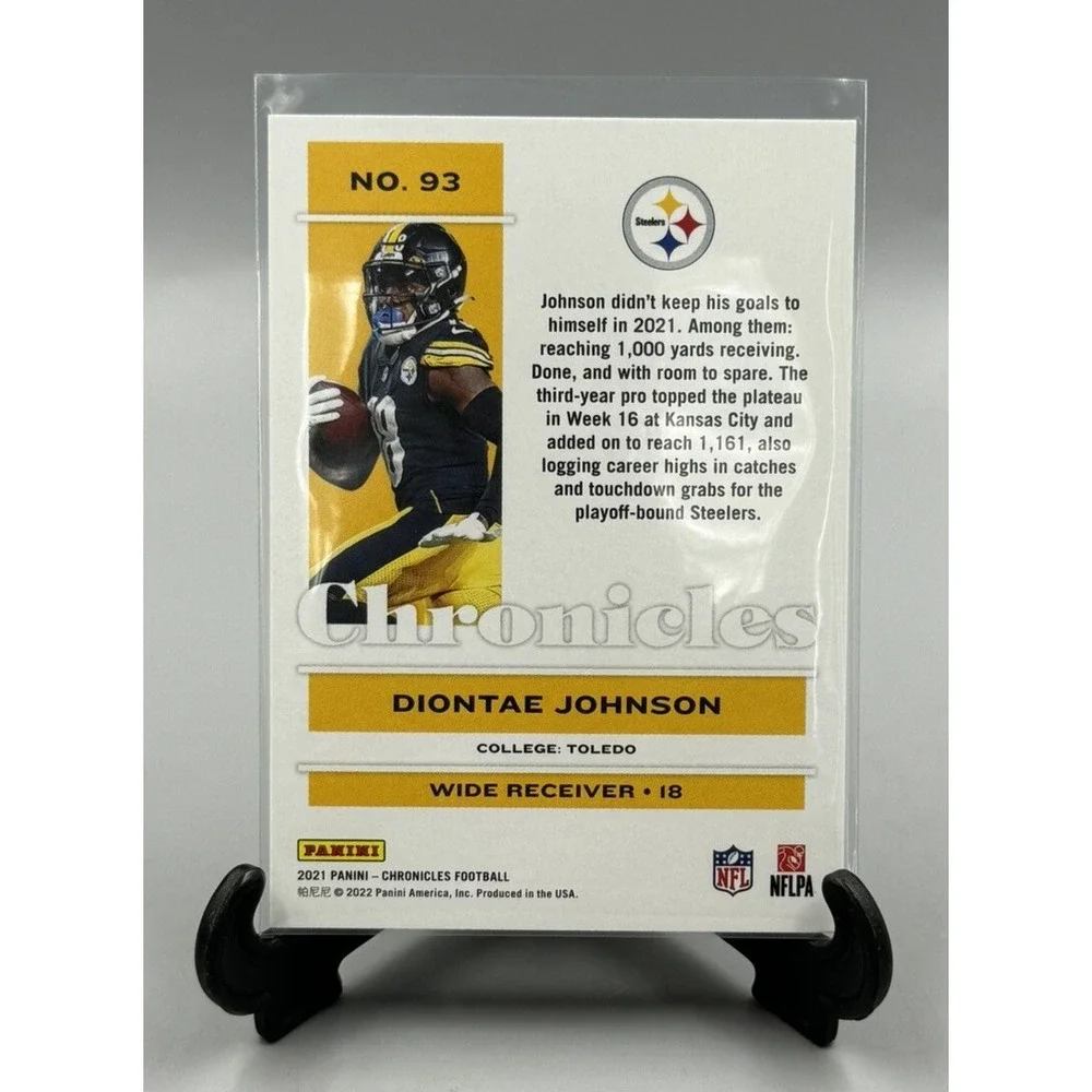 2021‎ Panini Chronicles Football Dionte Johnson Base #93 Pittsburgh Steelers